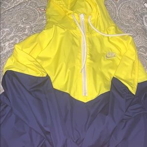 Nike bright colored windbreaker zip up